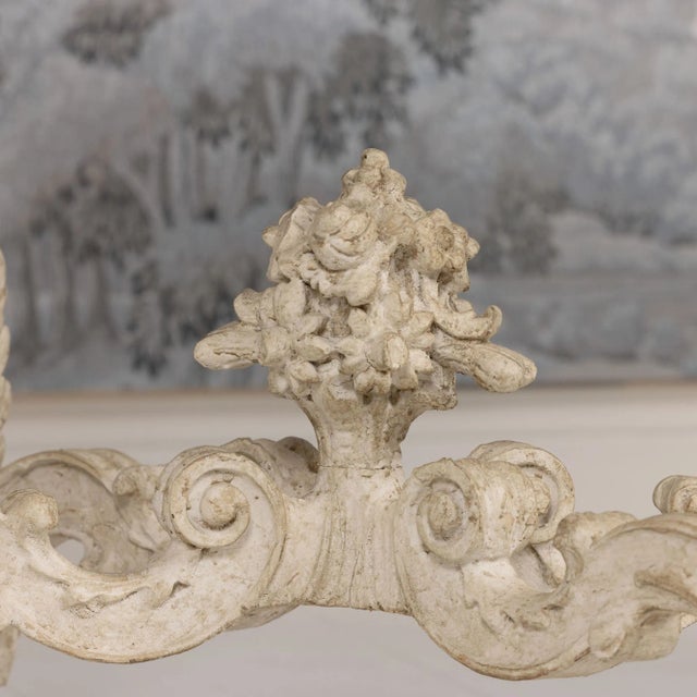 Pair of French Recency Tables in Original Paint With Campan Marble Tops Attributed to Maison Jansen For Sale - Image 10 of 12