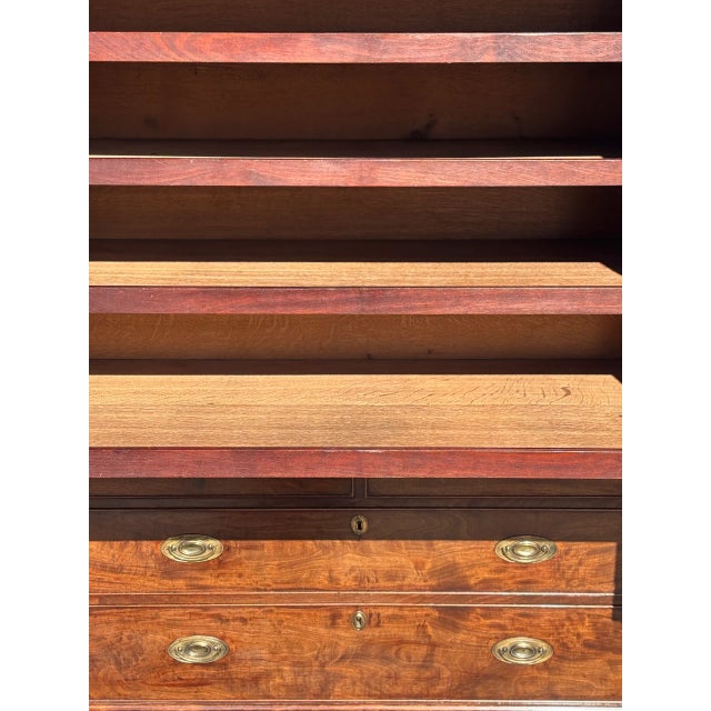 Brown George III Mahogany Linen Press, 1790s For Sale - Image 8 of 10