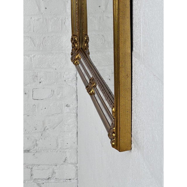 Gold Large Rectangular Free Form Mirror For Sale - Image 8 of 9
