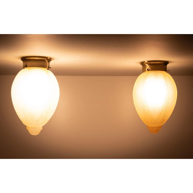 Art Deco Style Pendant Lamps, Germany, 2000, Set of 2 For Sale - Image 6 of 8