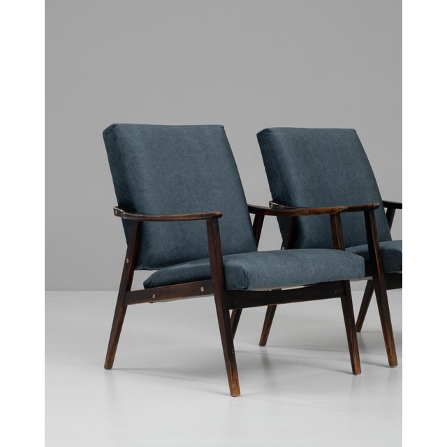 1960s Czechia Wooden Armchairs, a Pair For Sale - Image 12 of 12