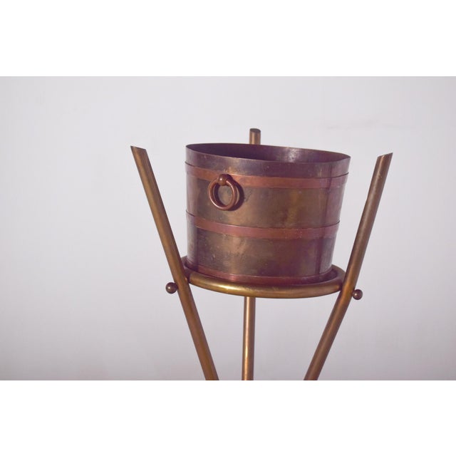 1950s Danish Metal Planter, 1950s For Sale - Image 5 of 9