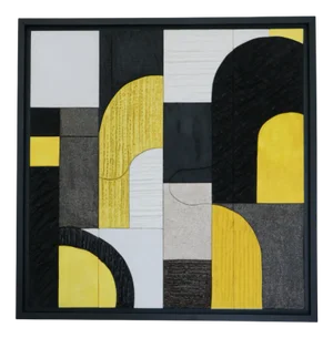 Vintage Painting in Lime, Clay, Plaster and Waxed Concrete by Véronique Lamothe