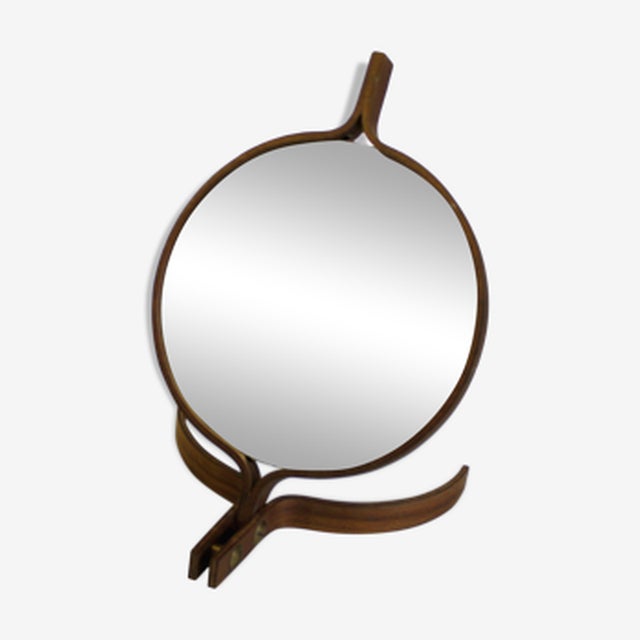 Brown Mirror in Teak by Bech & Starup for Den Permanent Copenhague, 1960s For Sale - Image 8 of 8