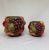Vintage Mid Century Traditional Style Fruit Multicolor Ceramic Vases- A Pair For Sale - Image 4 of 11