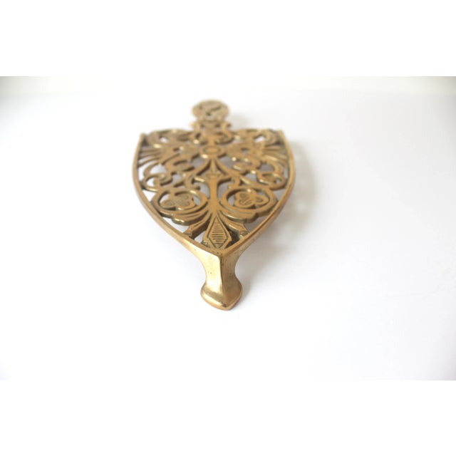 Early 20th Century Brass Iron Trivet Stand Plant Holder, Made in Italy For Sale - Image 6 of 9