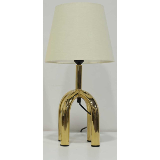 1980s Danish Brass Finish Lamp For Sale In Dallas - Image 6 of 7