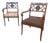 Regency Style Hand-Painted Neoclassical Armchairs, Pair For Sale