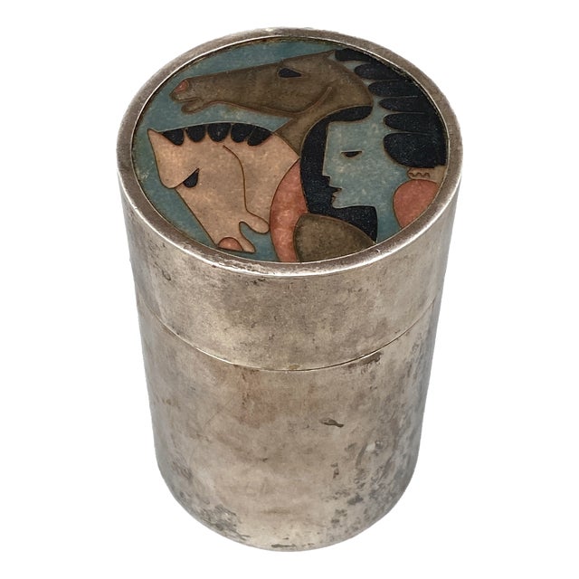 Art Deco Cylindrical Cigarette Case in 835 Silver, 1920s For Sale
