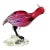 Vintage Murano Sommerso Red Amethyst Italian Art Glass Mid Century Bird Sculpture Figure For Sale