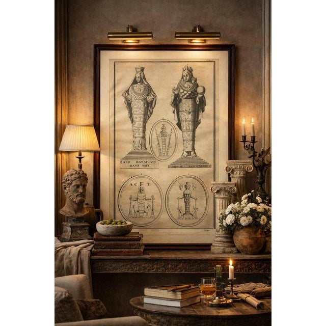 Black Bernard de Montfaucon, Diana of Ephesus, 1721, Engraving on Paper For Sale - Image 8 of 9