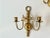 Brass Brass Double Arm Candlestick Sconces - A Pair For Sale - Image 8 of 8