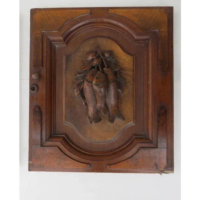 Carved walnut cabinet doors with full relief carvings. Can be used many ways, great to install as cabinet doors. If...