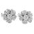 2020s 1.8 Carat Diamond Flower/Cluster Stud Earring 18 Karat White Gold For Sale - Image 5 of 8