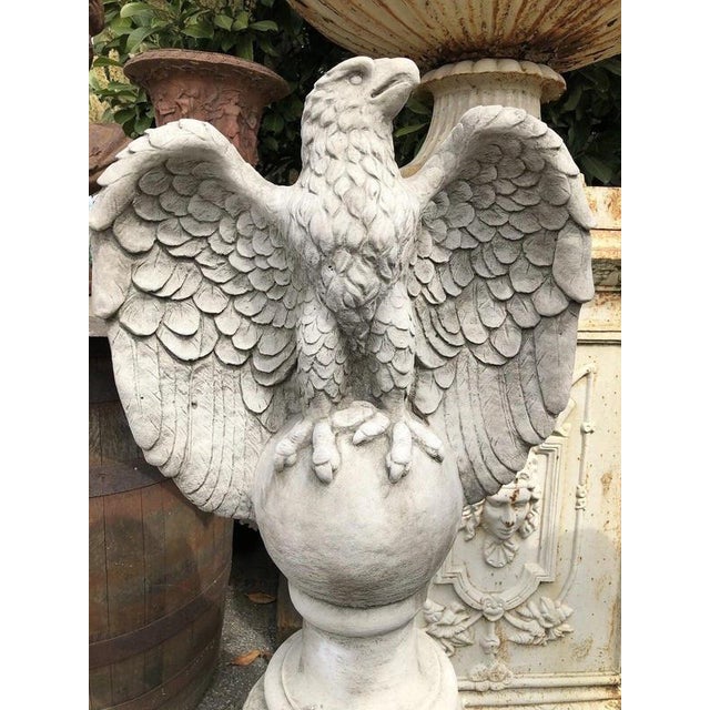 Stone Large Classical Cast Stone Garden Statues, Set of 2 For Sale - Image 7 of 10