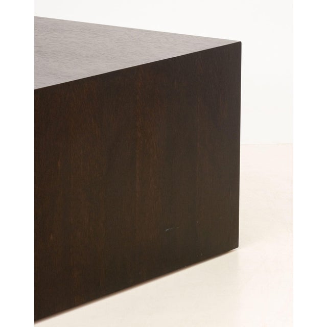 Wood Modern Minimalist Wenge Stained Oak Coffee Table For Sale - Image 7 of 8