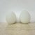 Vintage Egg Shaped Table Lamps in Opaline Glass, 1970s, Set of 2 For Sale - Image 6 of 12