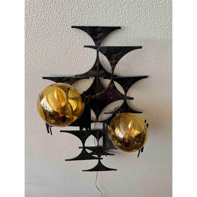 Brutalist Sconce by Marc Weinstein, 1960s For Sale - Image 10 of 18