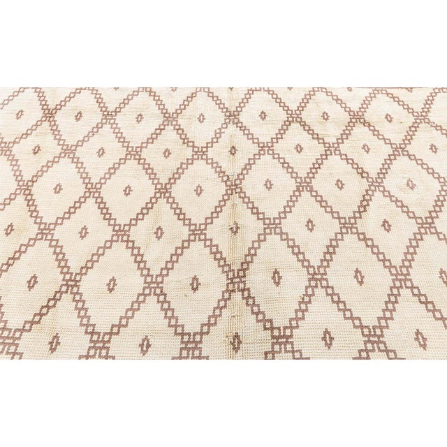 Mid 20th Century Doris Leslie Blau Vintage Tribal Moroccan Geometric Handmade Wool Rug For Sale - Image 5 of 9