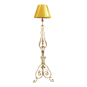 Neoclassical Wrought Iron Floor Lamp, France 1940