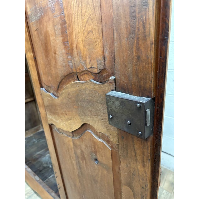 Antique 19th Century French Provincial Louis XV Style Carved Armoire With Key For Sale - Image 15 of 18