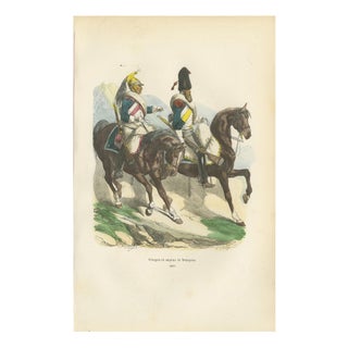 After Horace Vernet, Napoleonic Dragoons and Dragoon Sapper, 1843, Paper For Sale