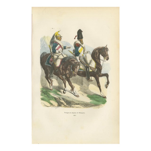 After Horace Vernet, Napoleonic Dragoons and Dragoon Sapper, 1843, Paper For Sale