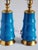 2000 - 2009 Bamboo Form Gilded Turquoise Porcelain Table Lamps - A Pair For Sale - Image 5 of 12