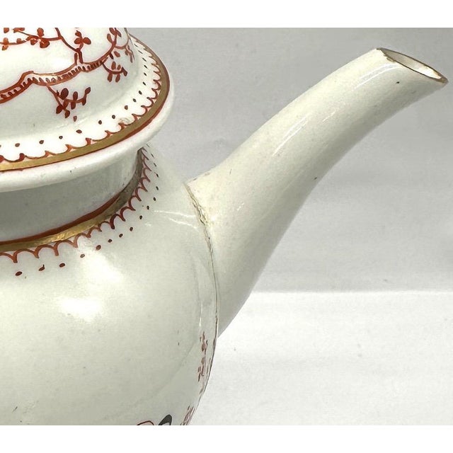 Antique 18th Century First Period Worcester Porcelain Teapot Mandarin Pattern Dr Wall Era For Sale - Image 16 of 16