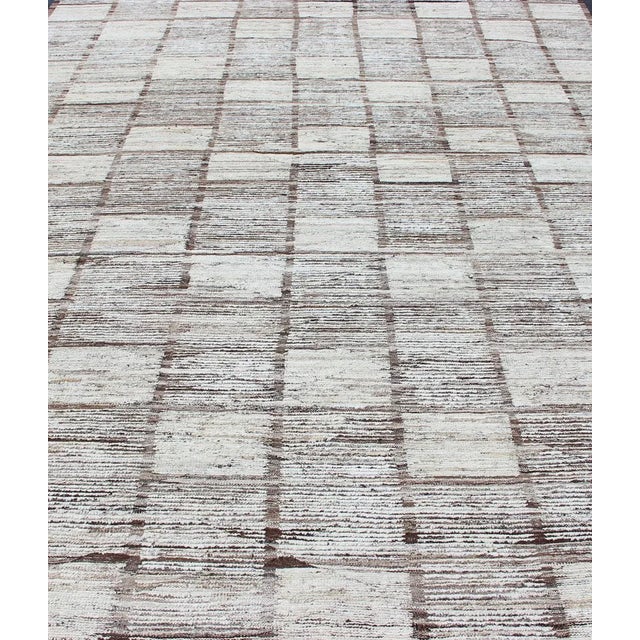 Modern Checkerboard Piled Rug by Keivan Woven Arts 10'0 X 13'10 For Sale In Atlanta - Image 6 of 14