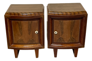 Art Deco Bedside Tables, Italy, 1930s, Set of 2