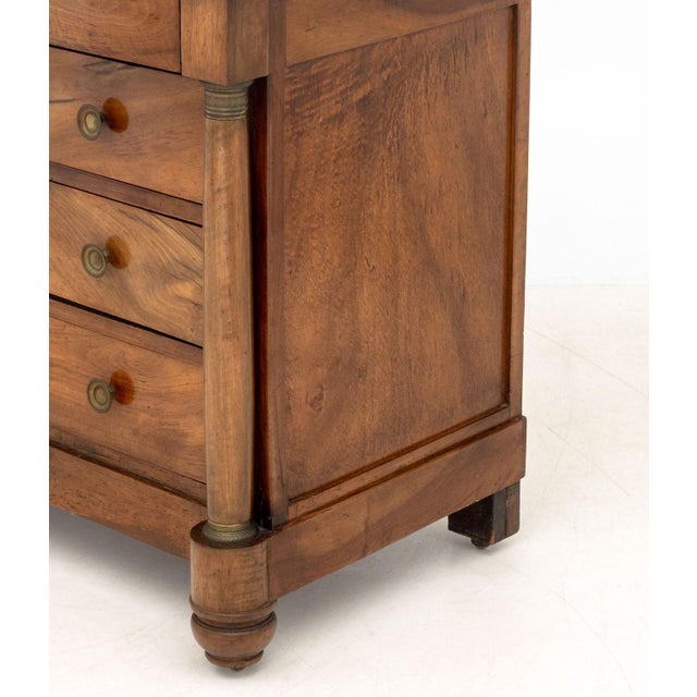 19th Century Empire Walnut & Black Marble Top Commode, Circa 1815 For Sale - Image 5 of 9