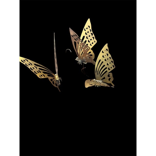 M. Circa 70’s brass butterflies with cut out detail on wings giving them depth and character. Each wing is attached to the...