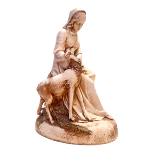 Vintage Marian of Rylstone Statue, Marwal, 1950's, Woman With Deer