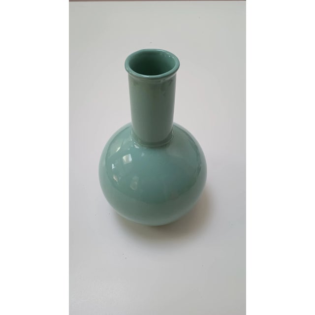Celadon Mid 20th Century Celadon Glaze Globular Vase For Sale - Image 8 of 10