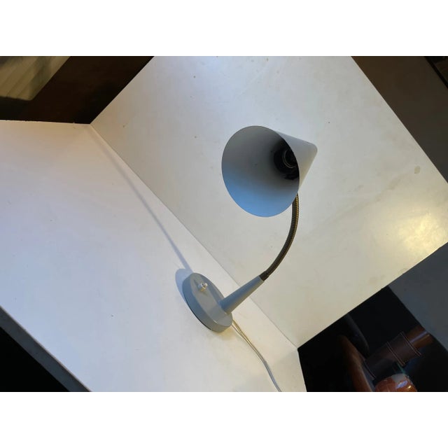 Vintage Scandinavian Grey Table or Wall Lamp by E. S. Horn, 1950s For Sale - Image 6 of 9