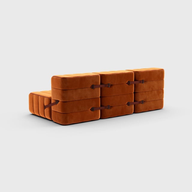 Contemporary Flexible Three-Seater Sofa by Ambivalenz, Set of 6 For Sale - Image 3 of 5