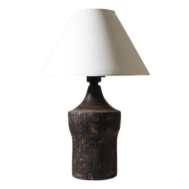 Textured Ceramic Table Lamp by Ole Bjørn Krüger, 1960s For Sale