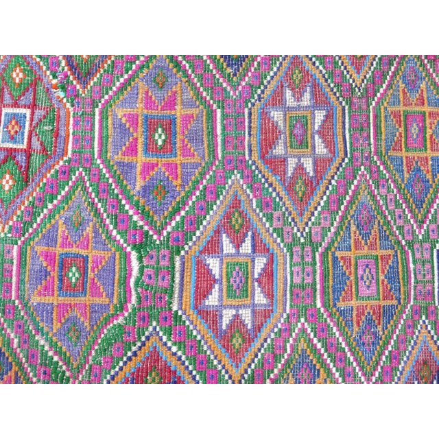 20th Century Turkish Handmade Large Boho Kilim Area Rug For Sale - Image 10 of 13