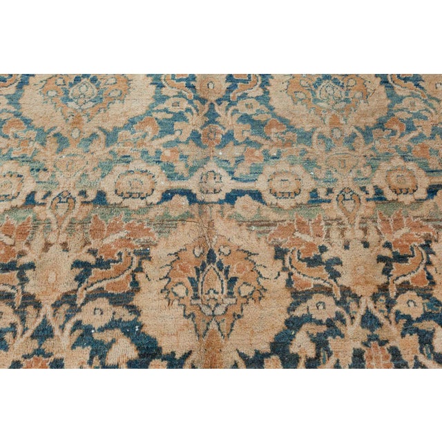 1920s Persian Meshad Botanic Handmade Wool Rug For Sale - Image 9 of 9