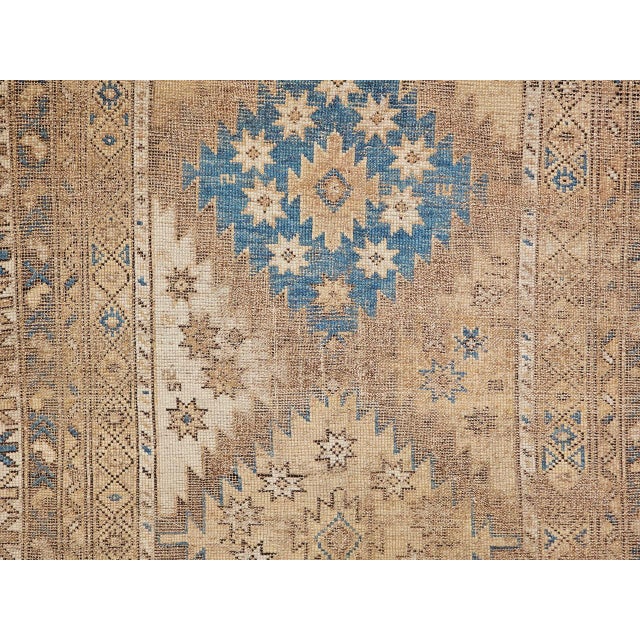 19th Century Caucasian Shirvan Area Rug, Geometric Design, Handwoven Wool, 4' x 5' For Sale - Image 13 of 15