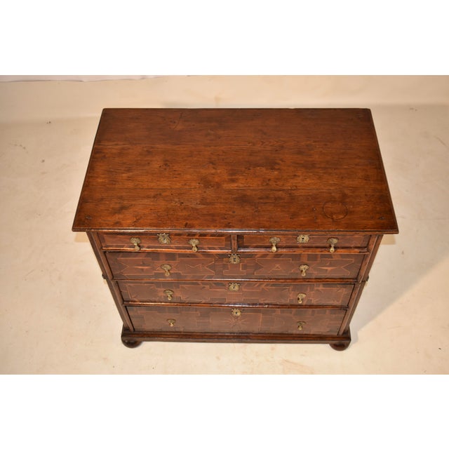 Brown Period 17th Century Mahogany Chest of Drawers From England For Sale - Image 8 of 10