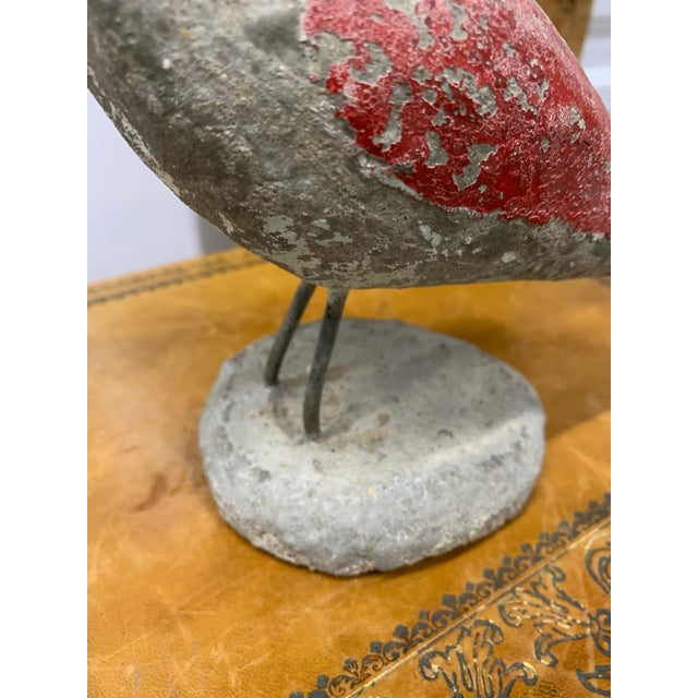 Early 20th Century Antique Handmade Concrete Bird Figure For Sale In Dallas - Image 6 of 7