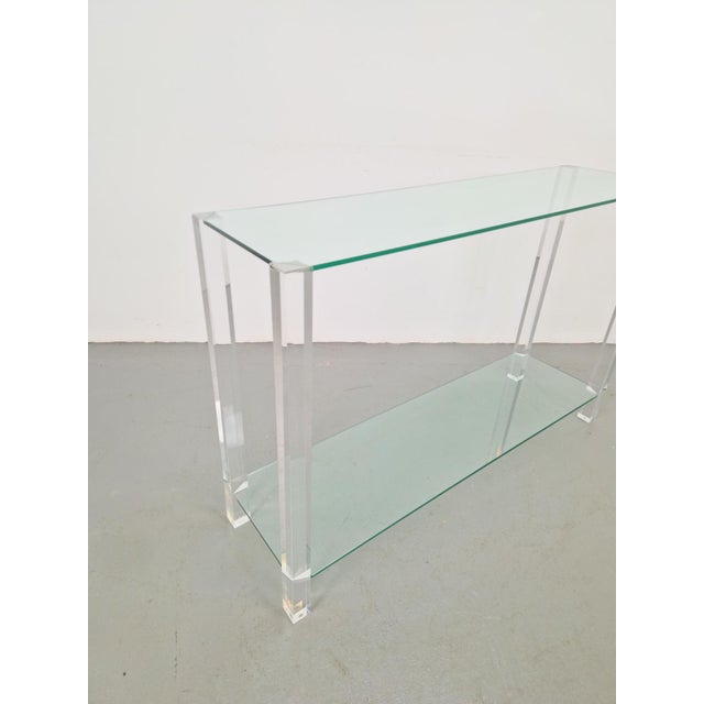 Glass and Acrylic The Hague Console Table from Bor Design, 1990s For Sale - Image 10 of 11