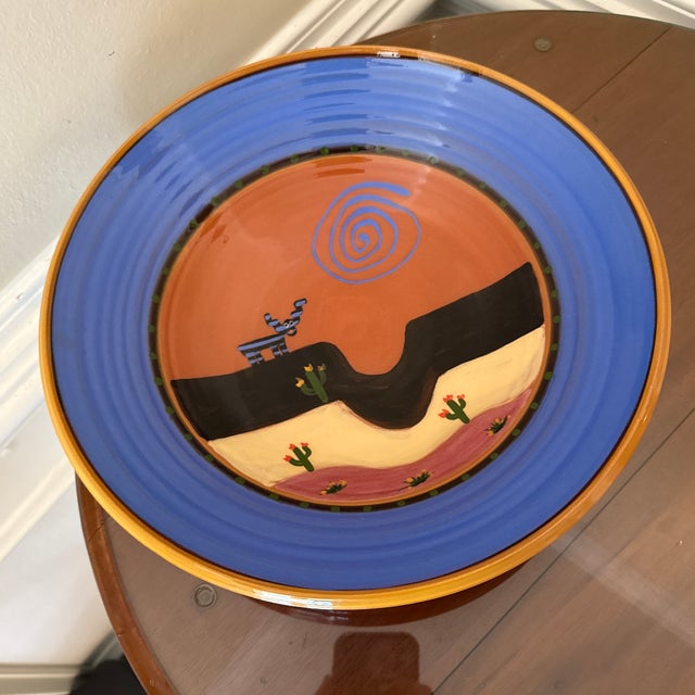 Vintage Signed Red Ware Pottery Terracotta Clay Glazed Bowl For Sale - Image 10 of 10