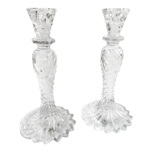 Waterford Crystal “Sea Jewel” Candlesticks – Pair With Original Box