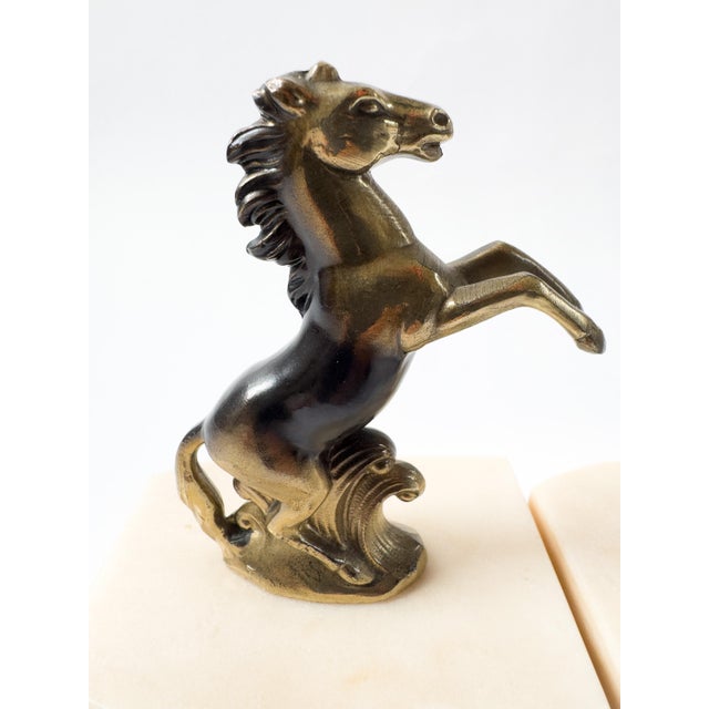 Pair of French Art Deco Rearing Horse Bookends, Signed Tedd, C. 1930 For Sale - Image 18 of 18