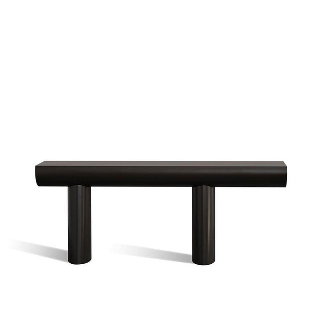 Aldo Bakker Wood Console Table, Dark Green Color attributed to Karakter For Sale - Image 12 of 14