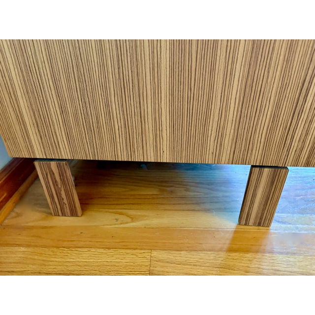 Cecchini Collection Zebra Wood Credenza, 93.5" W 23.75" D X 20" H, 2006 For Sale - Image 9 of 14