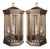 Mid-Century Brushed Steel Lantern Chandeliers - a Pair For Sale